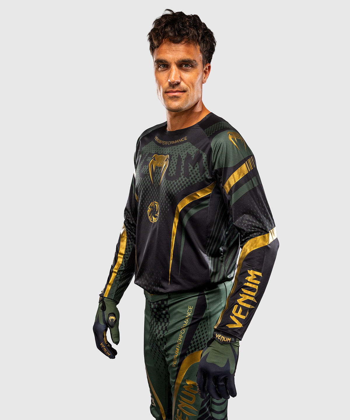 Venum MX Challenger Motocross-Trikot - Schwarz/Grün/Gold