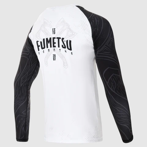 Fumetsu Berserker Langarm-Rashguard - Weiß/Schwarz