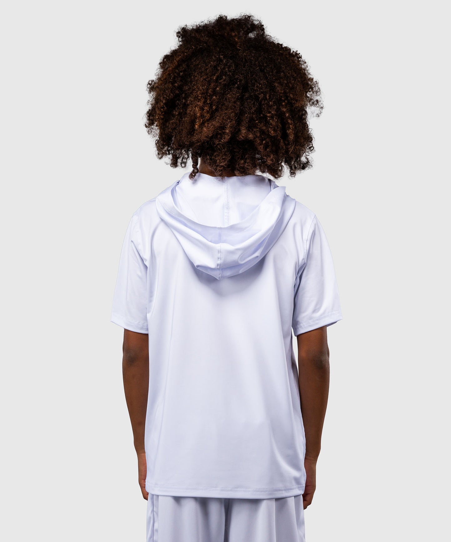 Venum Elite Kurzarm Dry-Tech Kapuzenpullover für Kinder - Weiß
