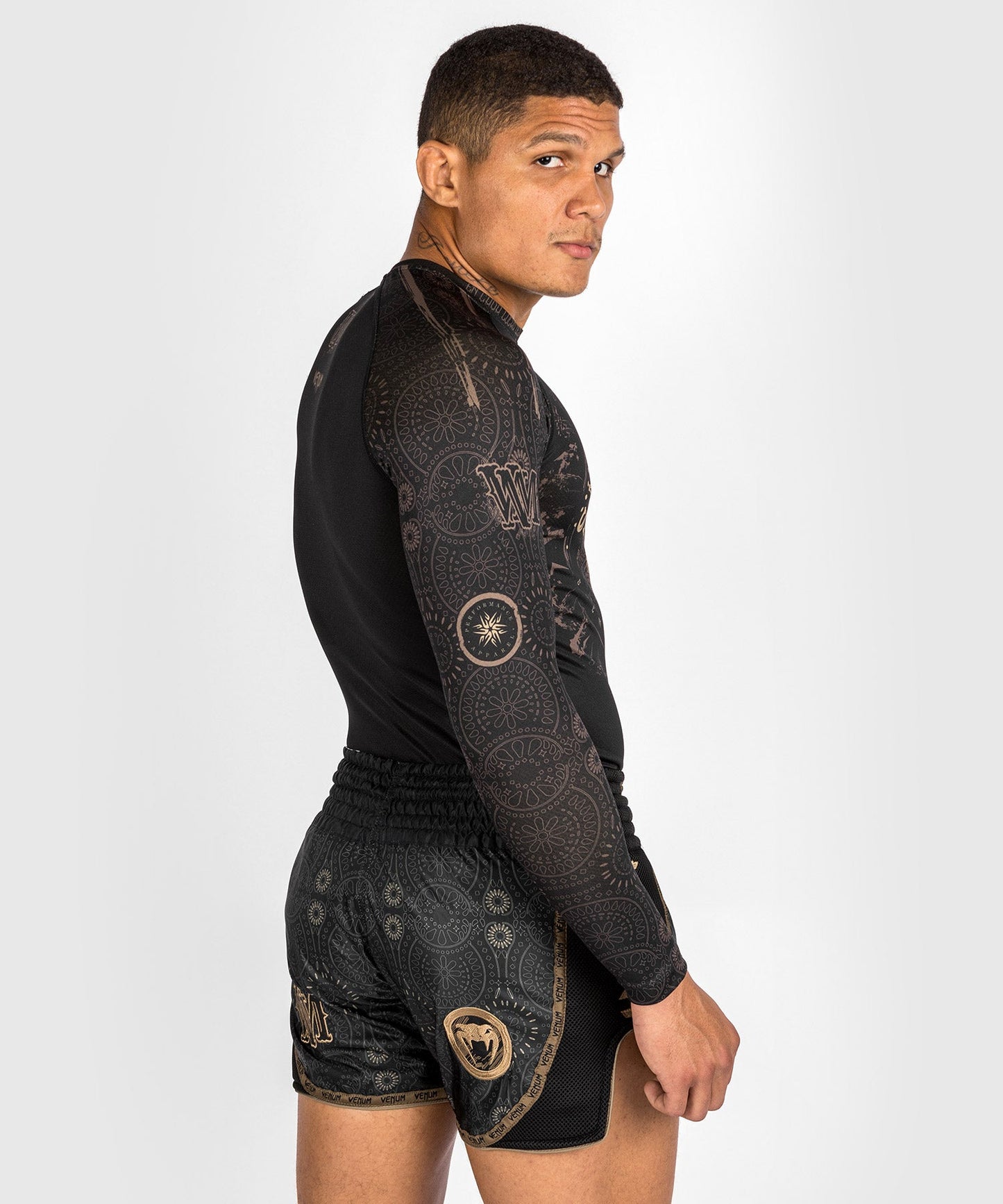 Rashguard Santa Muerte Dark Side Venum -  manches longues - Noir/Marron