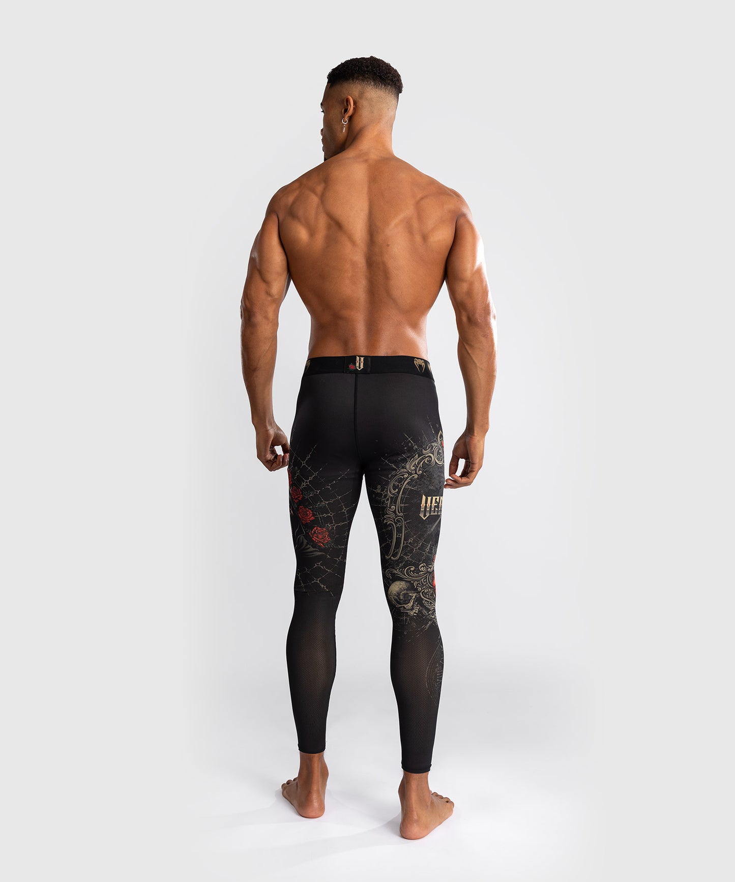 Pantalon de Compression pour Hommes Venum Santa Muerte 5.0 - Noir Profond/Or