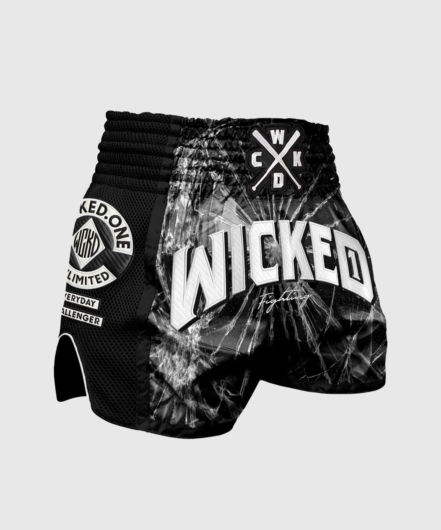 Wicked One Trouble Pantaloncini da Muay Thai - Nero