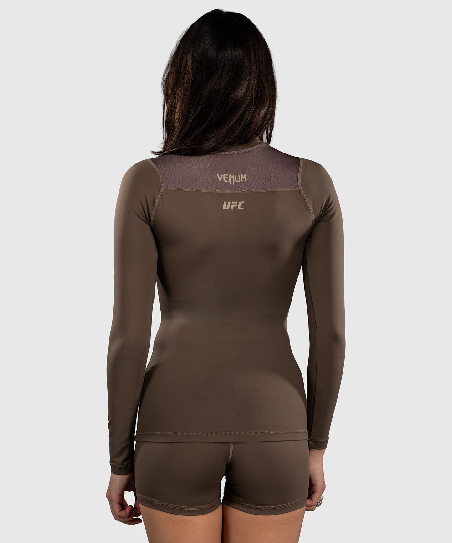 Venum UFC Unity by Venum Authentic Fight Week Women's Performance Long Sleeve Rashguard - Brown