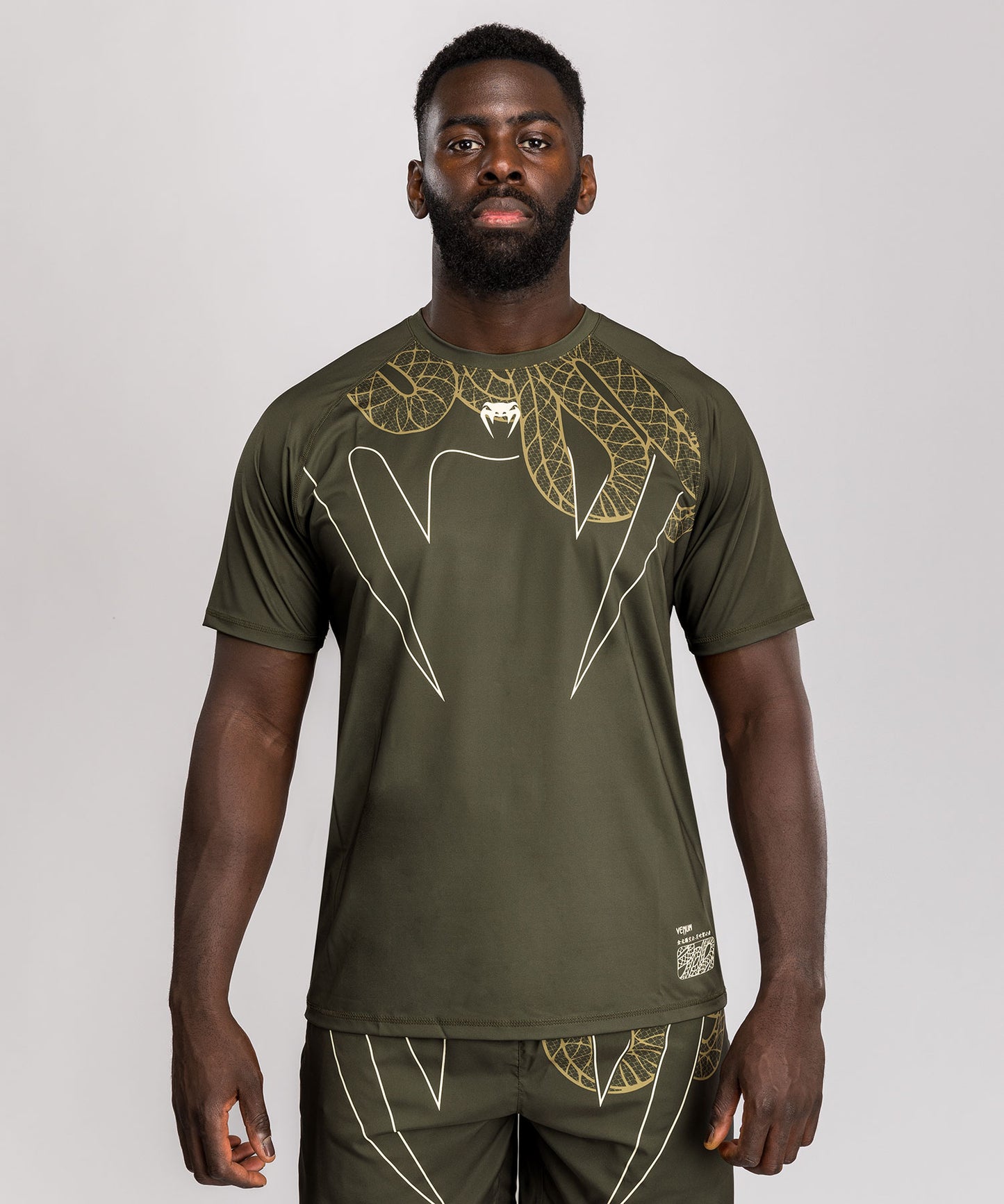 Venum Serpenti Dry Tech T-Shirt - Khaki/Bronze/Ivory