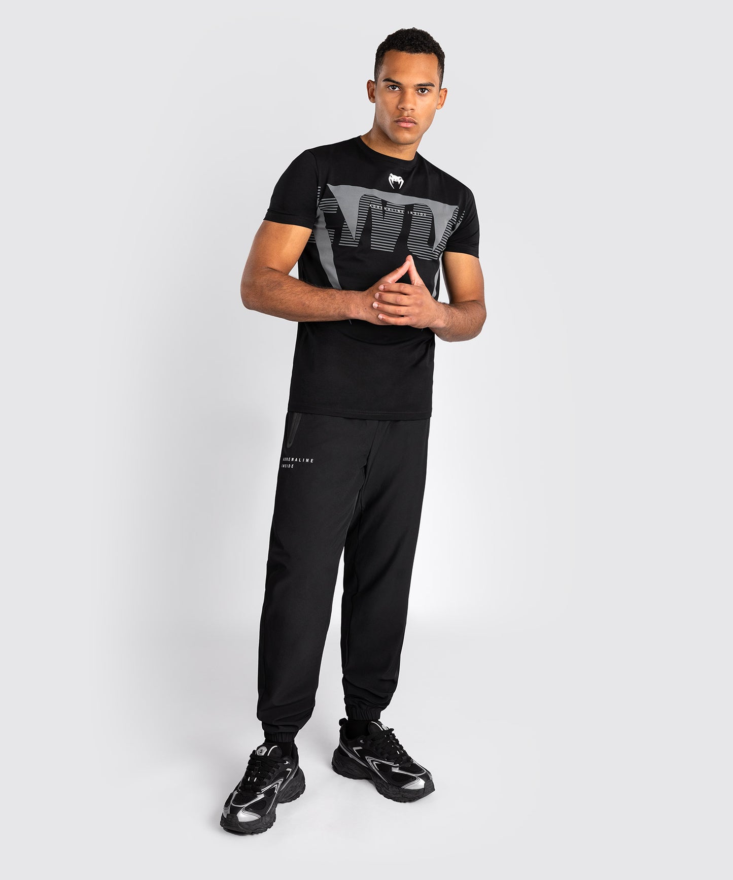 T-shirt Venum Adrenaline – Noir/Gris Argenté
