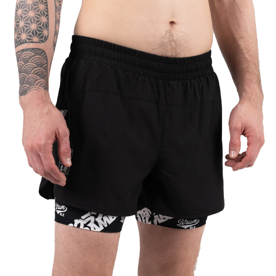 Scramble Dual Layer Fightshorts - Schwarz