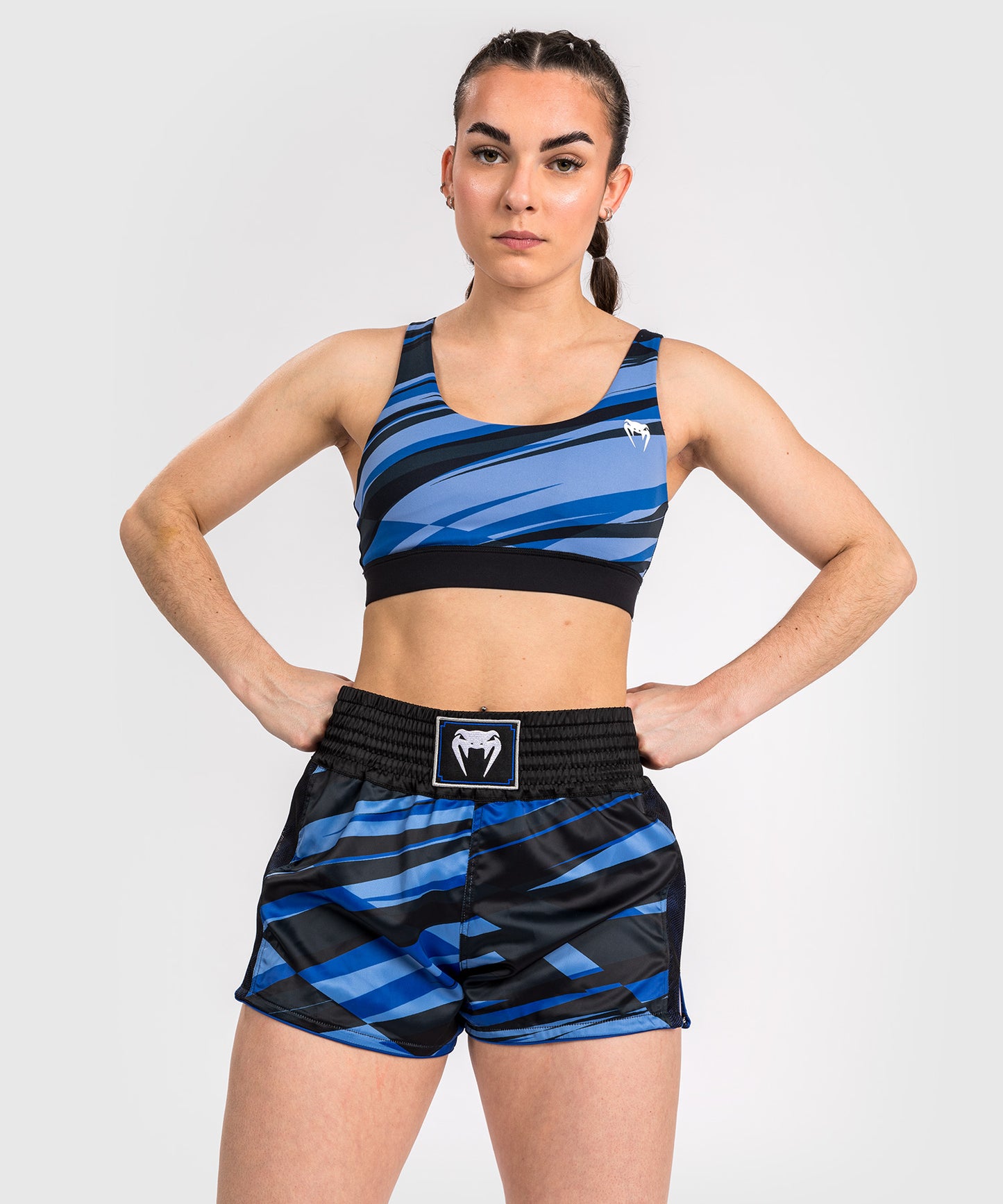 Venum Abyss Frauen Muay Thai Shorts - Schattenblau