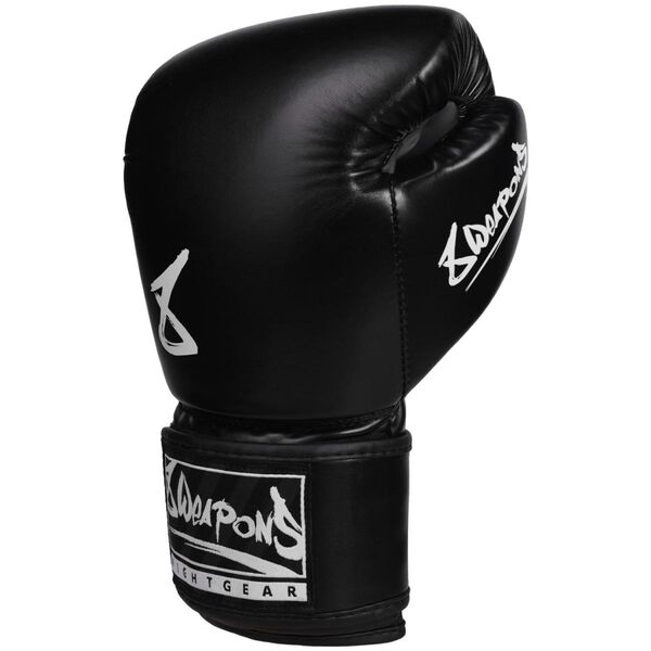 8 Weapons Pure Black Boxhandschuhe - Schwarz/Weiß