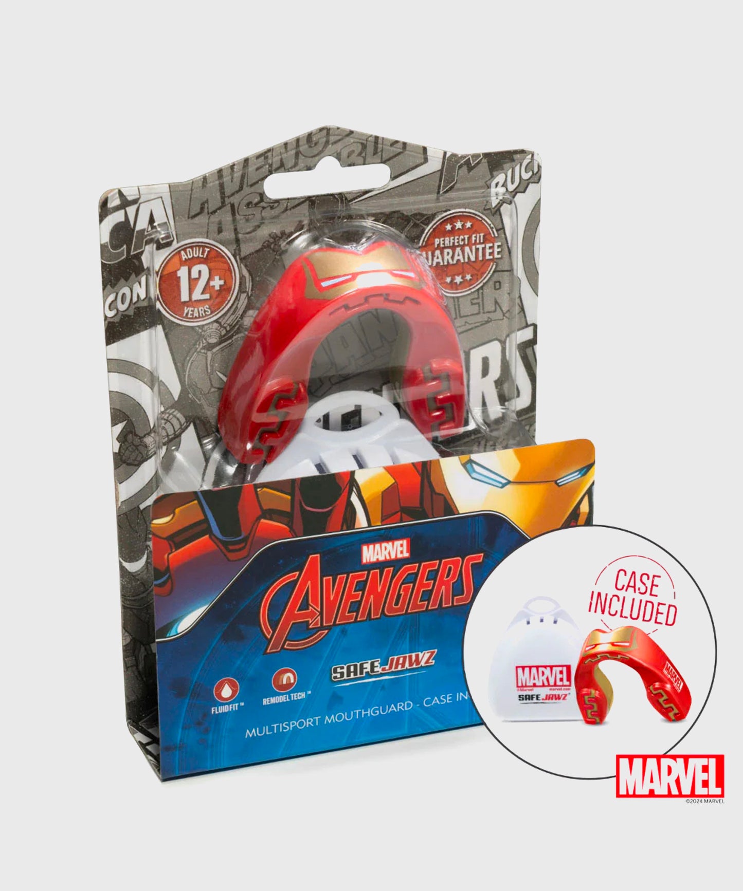 Safejawz Marvel Protector Bucal – Iron-Man – Rojo