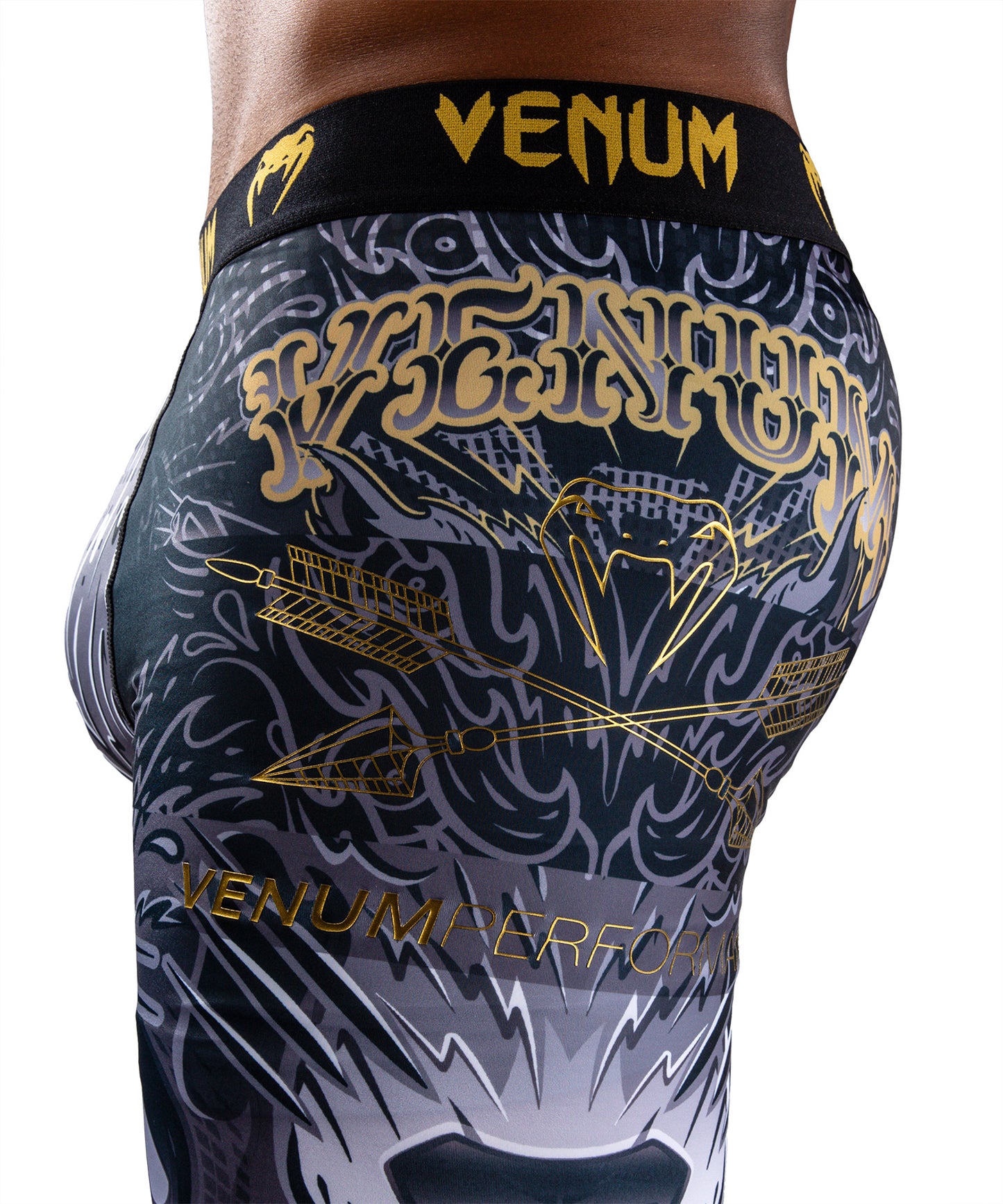Pantalon de compression Venum Wolf Atak – Noir/Gris