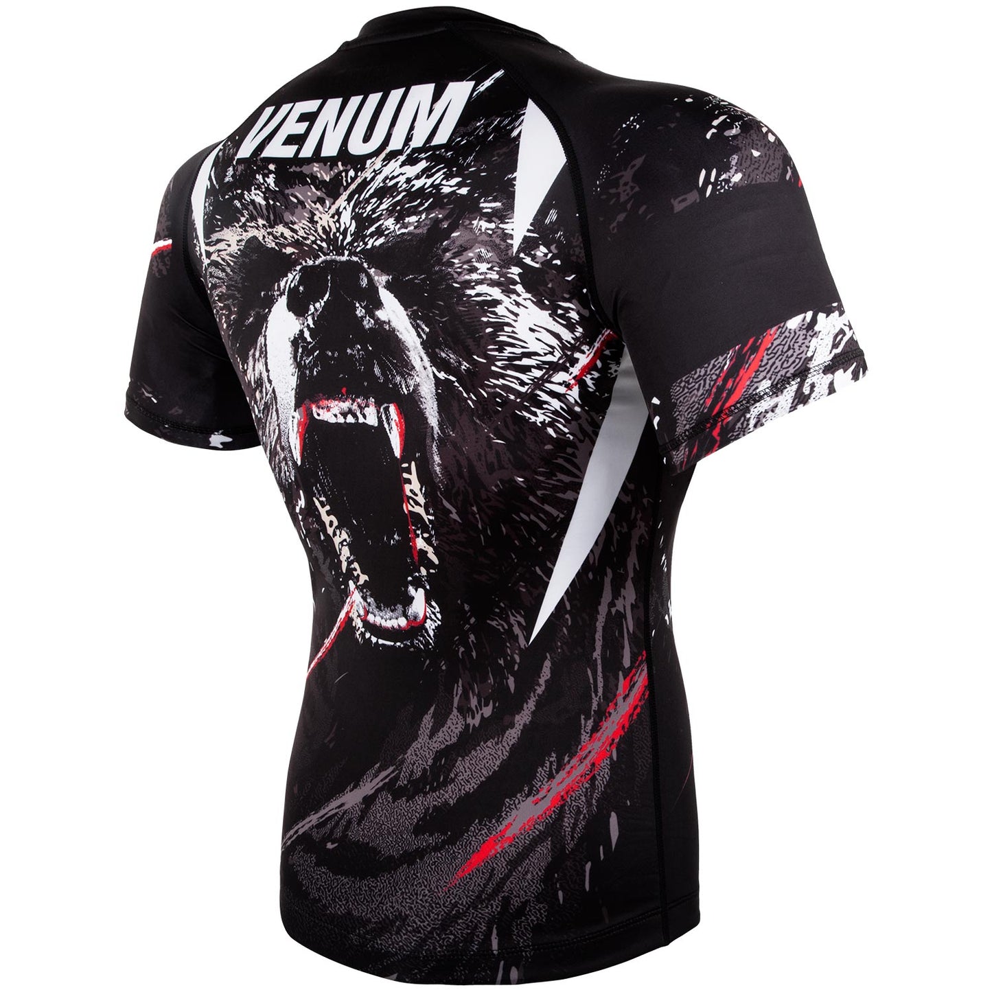 Venum Grizzli Rashguard - Kurzarm - Schwarz/Weiß