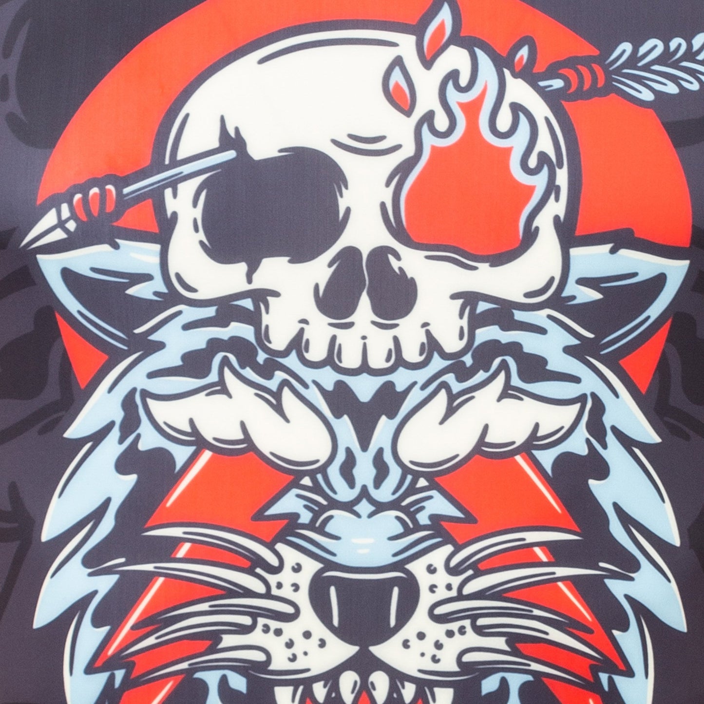 Tatami Fightwear Head Hunter Eco Tech Recyceltes Langarm Kompressions-T-Shirt - Schwarz/Rot