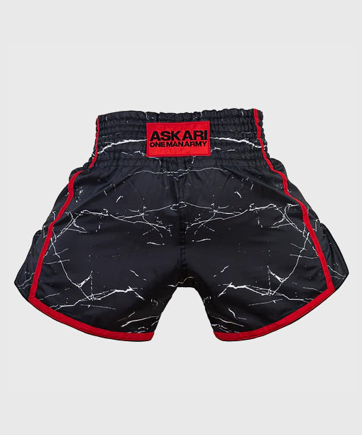 Short de Muay Thai Askari Carrara - Noir/Rouge