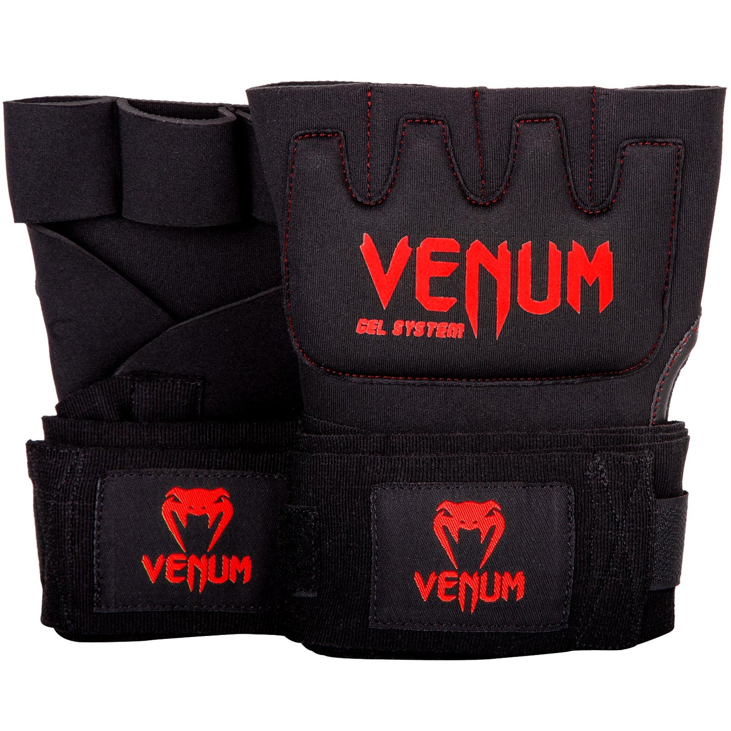Venum Gel Kontact Handschuh Wraps - Schwarz/Rot