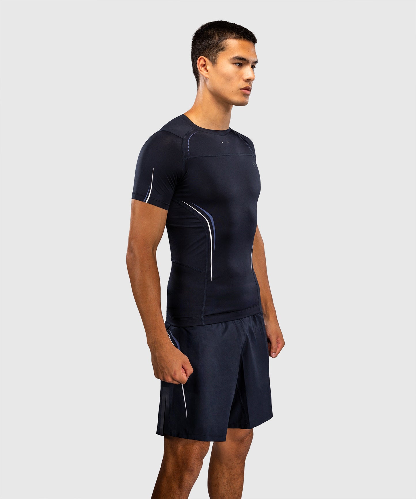 Venum G-Core Rashguard Manga Corta - Azul Marino/Blanco