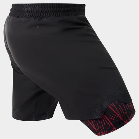 Fumetsu Dual Layer Berserker Fightshorts - Schwarz/Rot