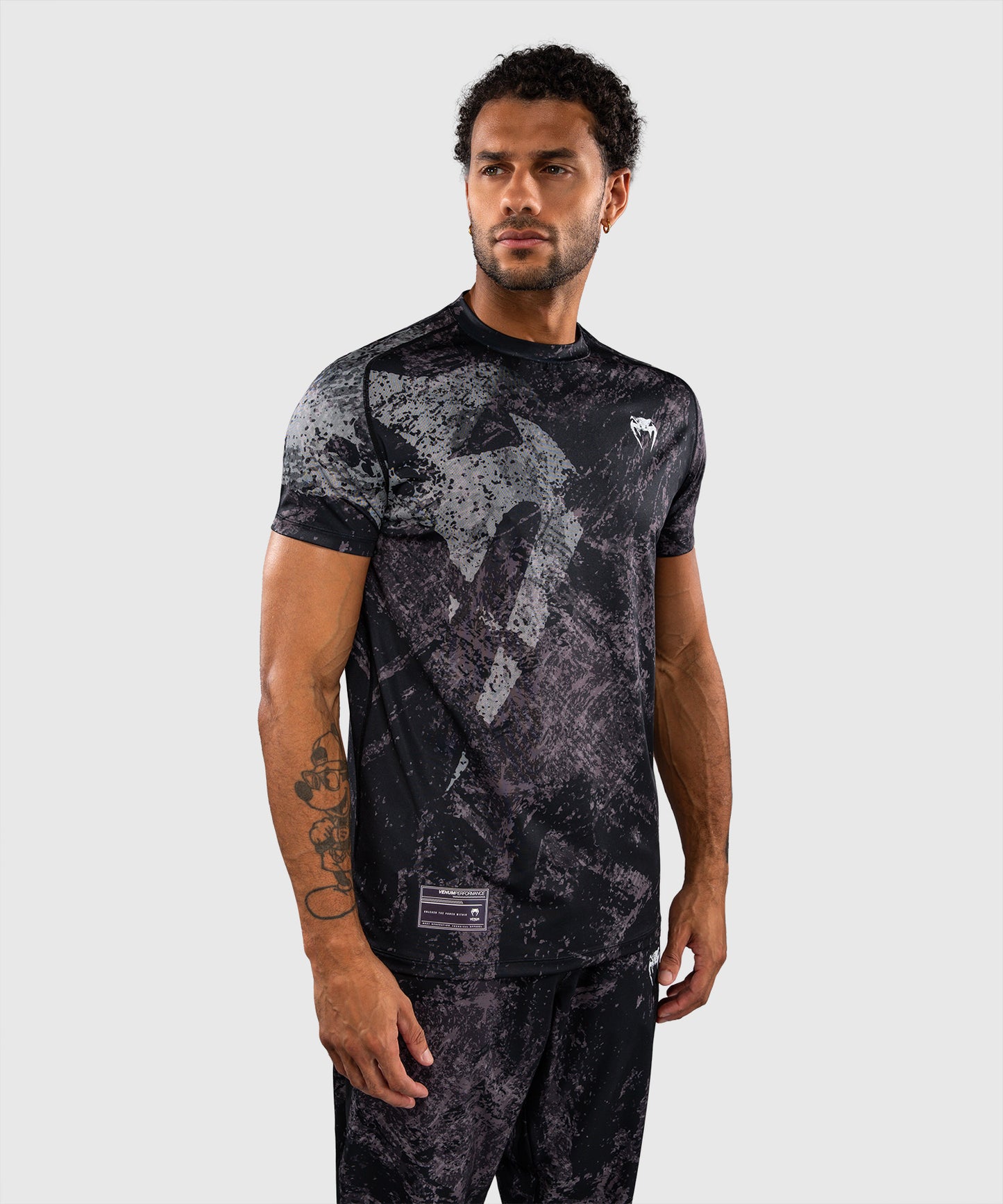 Venum Rage & Workout Dry Tech T-Shirt - Black/Grey