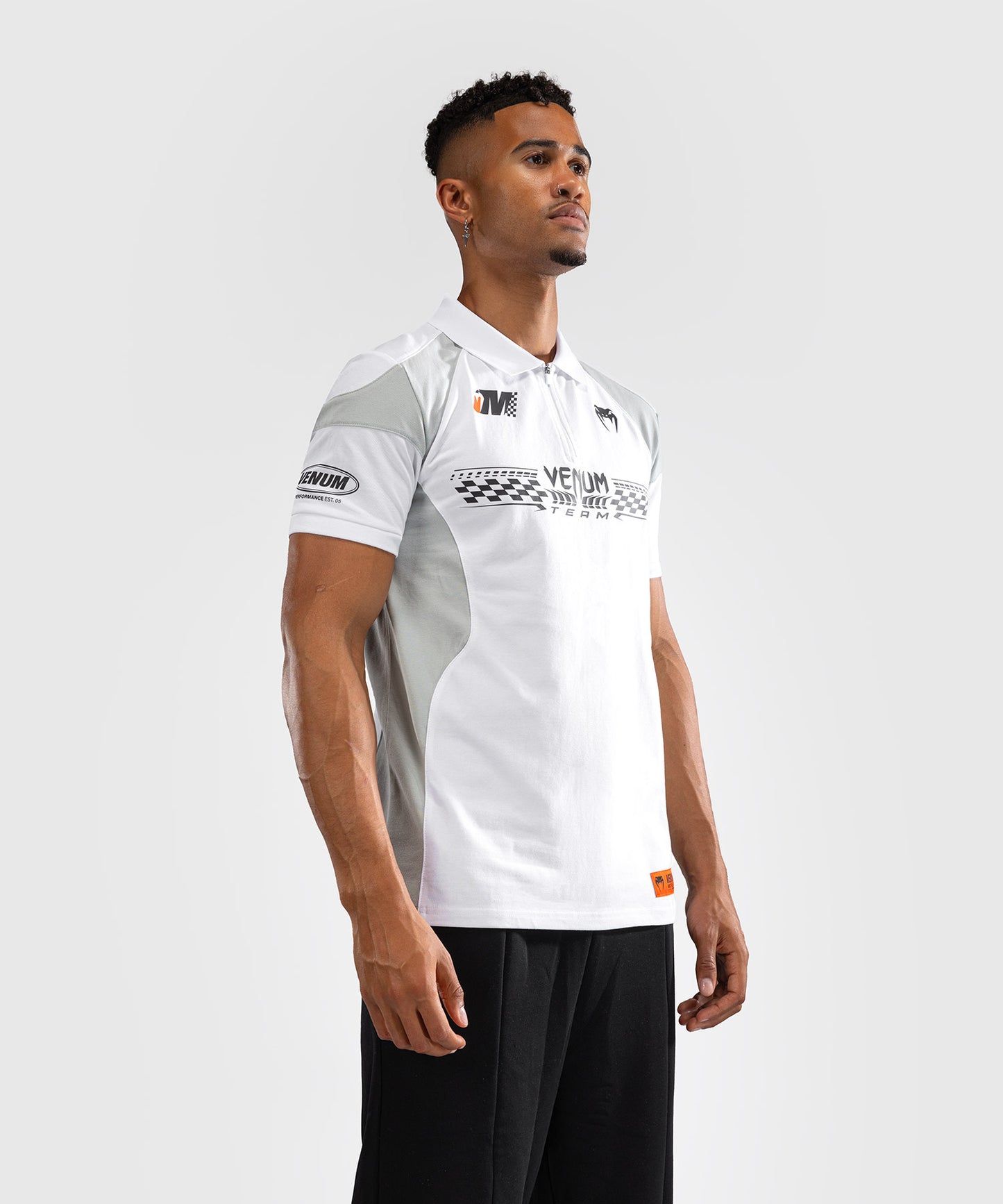 Venum Motorsport Baumwoll-Polo - Schneeweiß