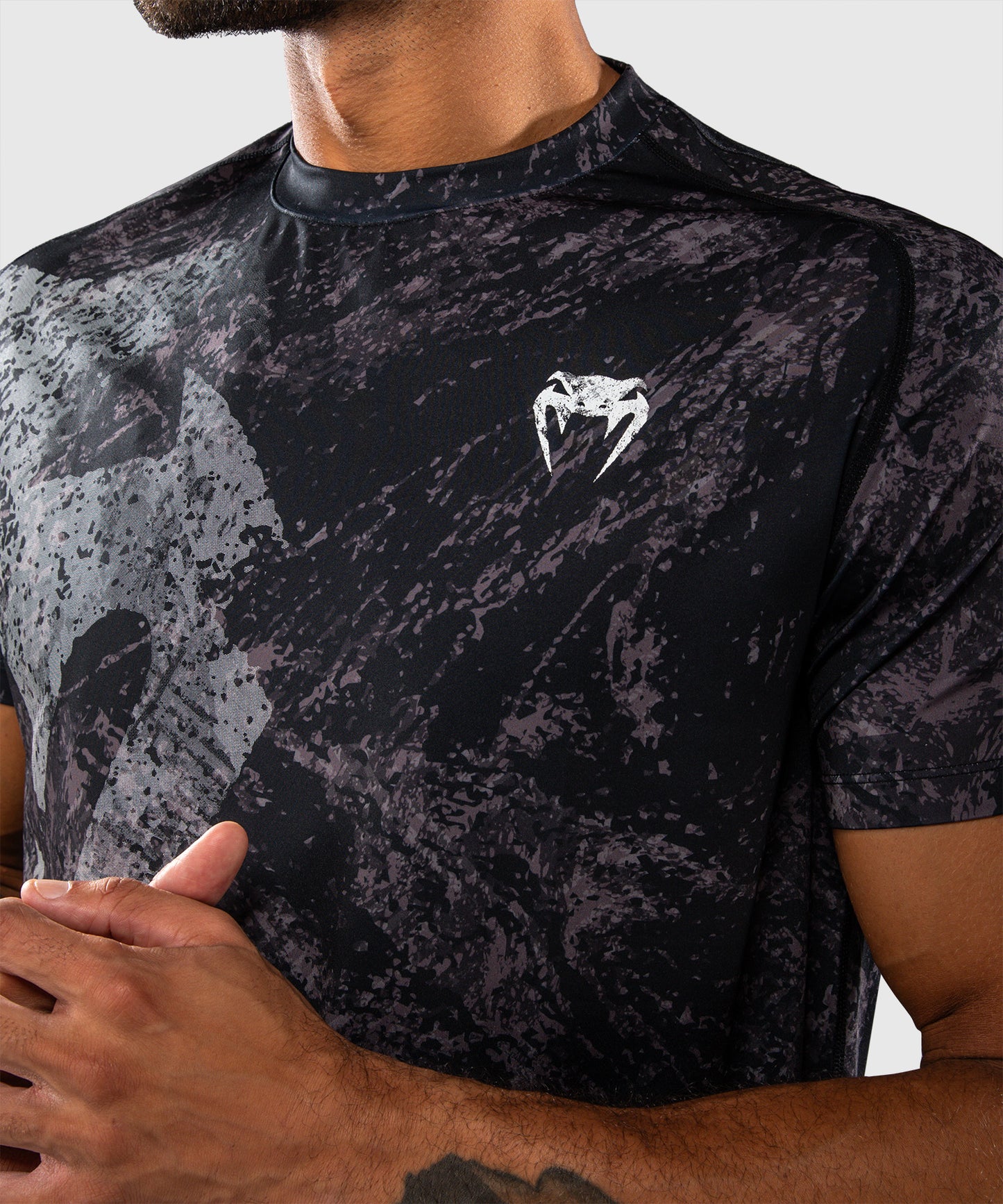 Venum Rage & Workout Dry Tech T-Shirt - Black/Grey