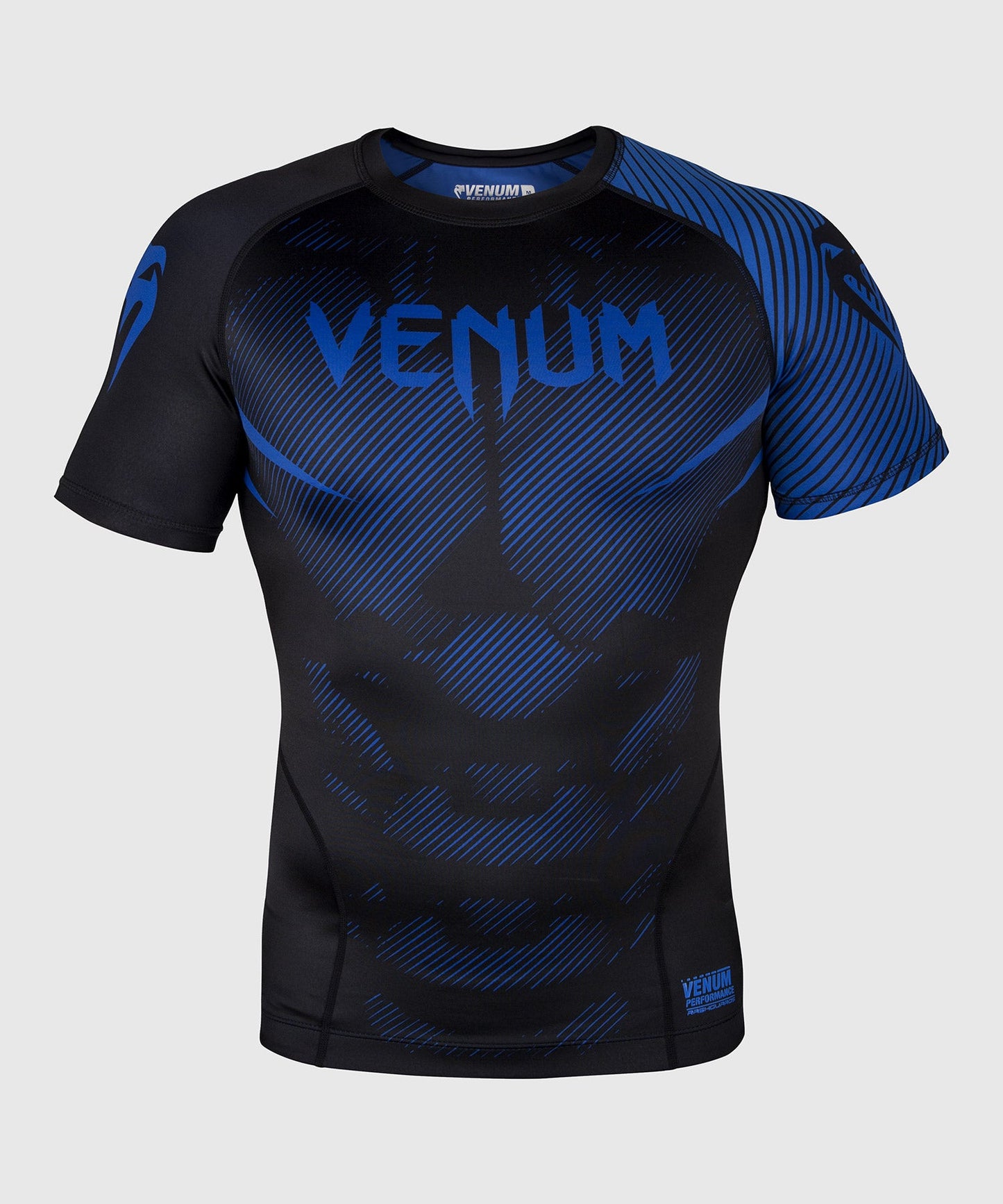 Venum NoGi 2.0 Rashguard - Kurzarm IBJJF approved - Schwarz/Blau
