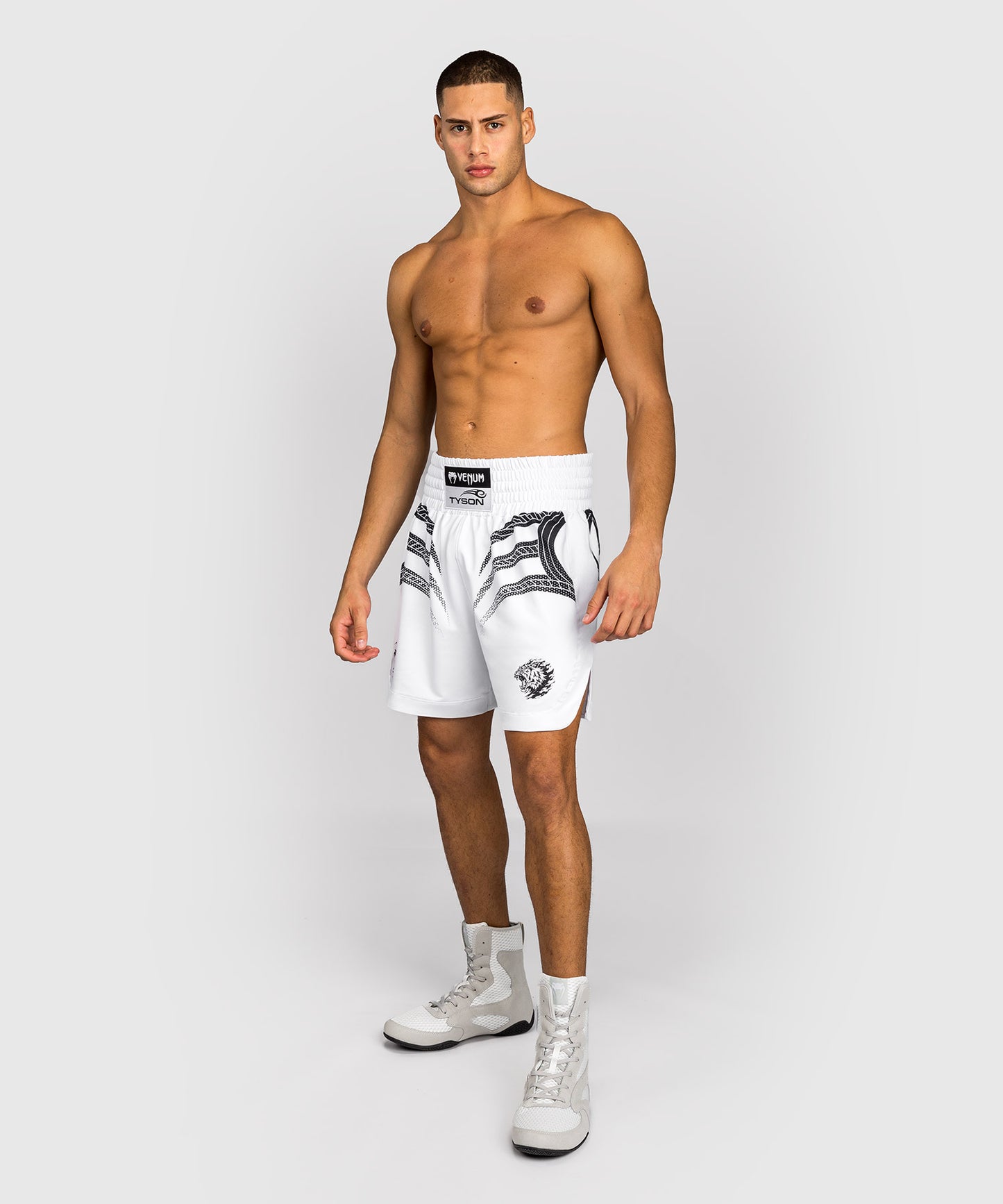Venum x Mike Tyson Tiger Boxing Shorts - Optical White/Deep Black