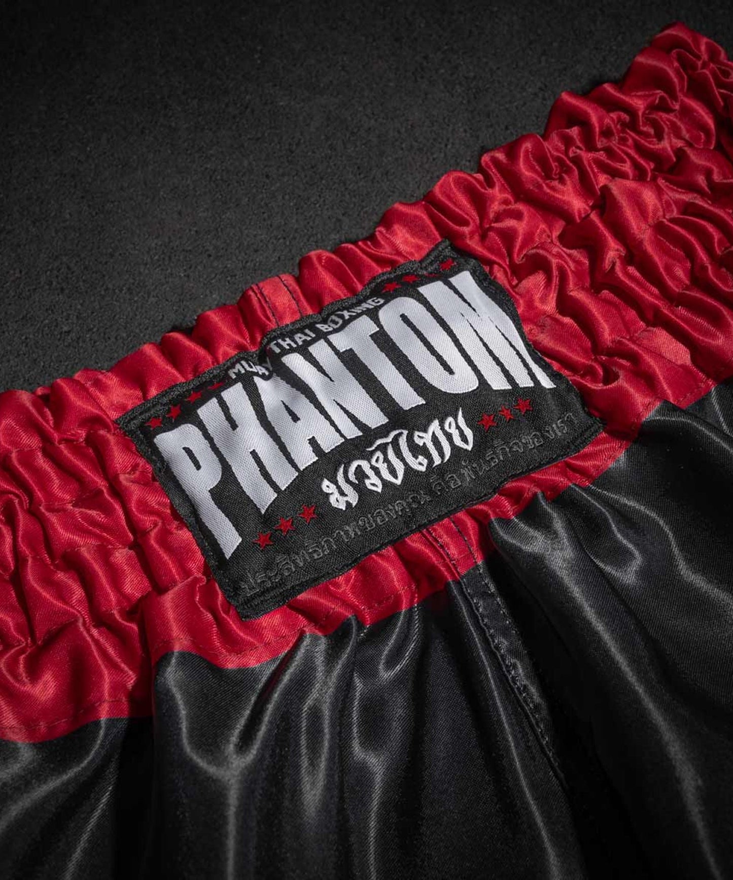 Phantom Athletics Tiger Unit Pantaloncini Muay Thai - Nero/Rosso