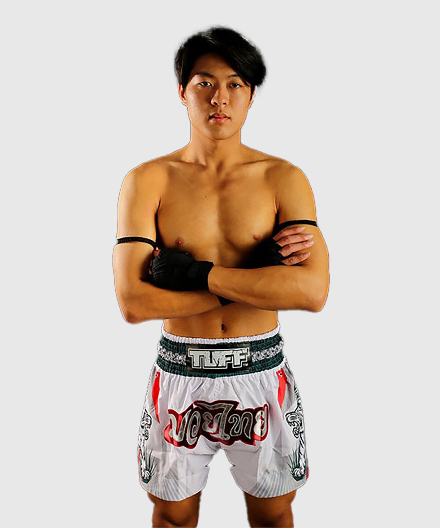 Tuff Bianco Tiger Pantaloncini da Muay Thai - Bianco