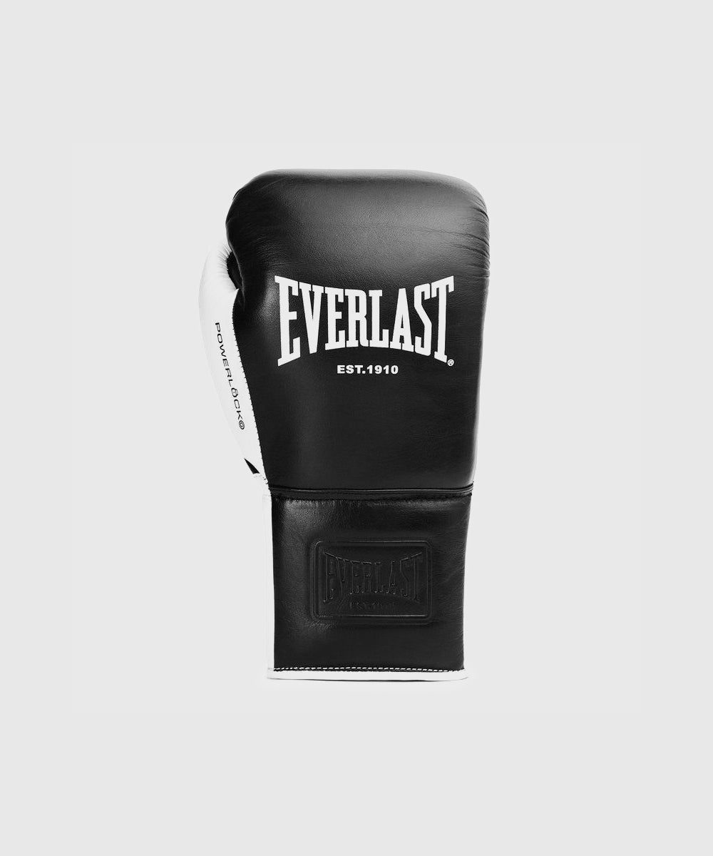 Everlast Powerlock Pro OG Schnür-Boxhandschuhe - Schwarz/Weiß