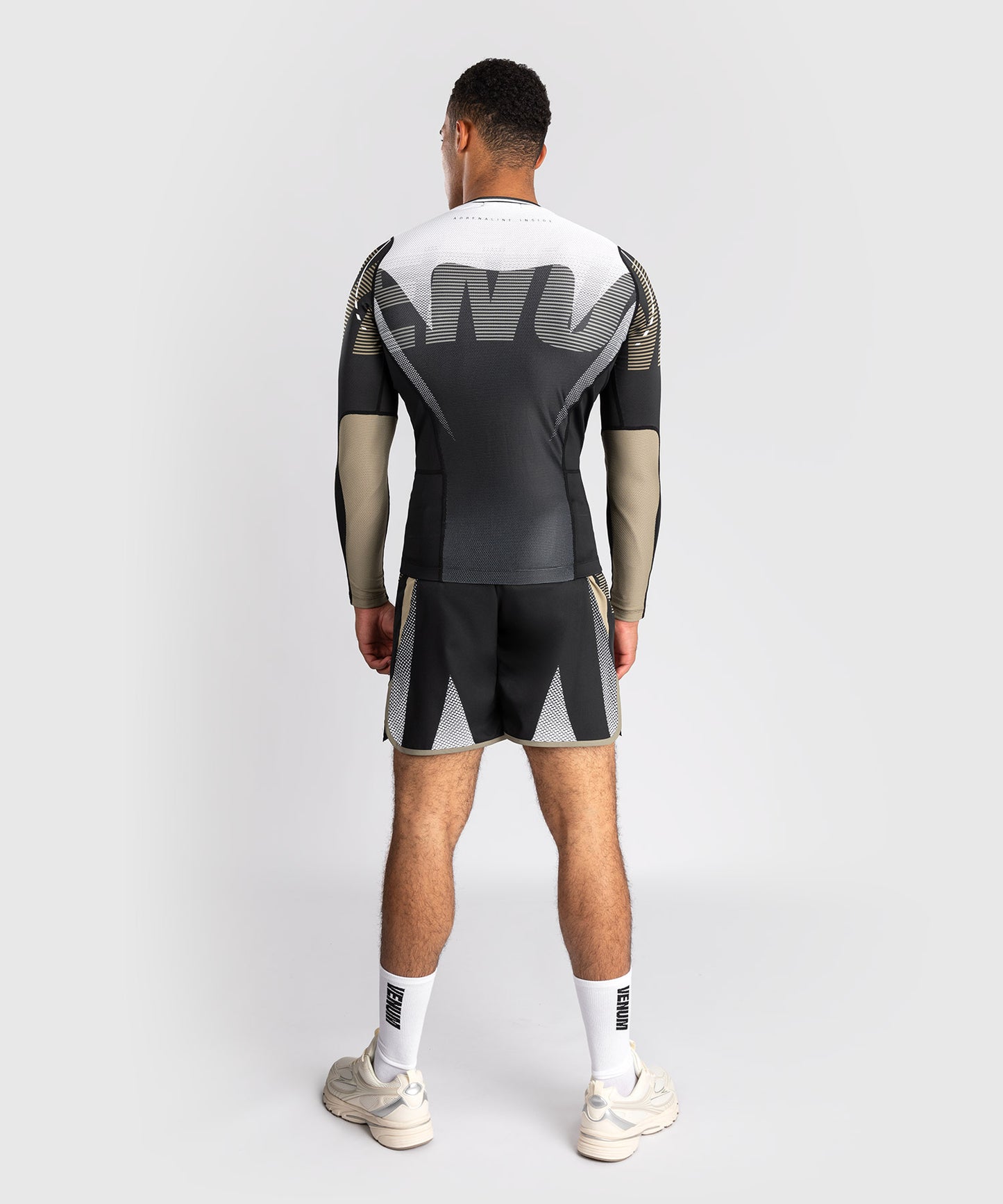 Venum Adrenaline Long Sleeve Rashguard - Black/Sand