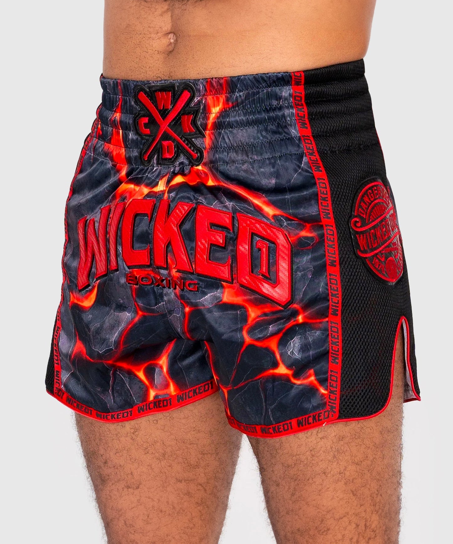 Short De Muay Thai Wicked One Magma - Noir/Rouge