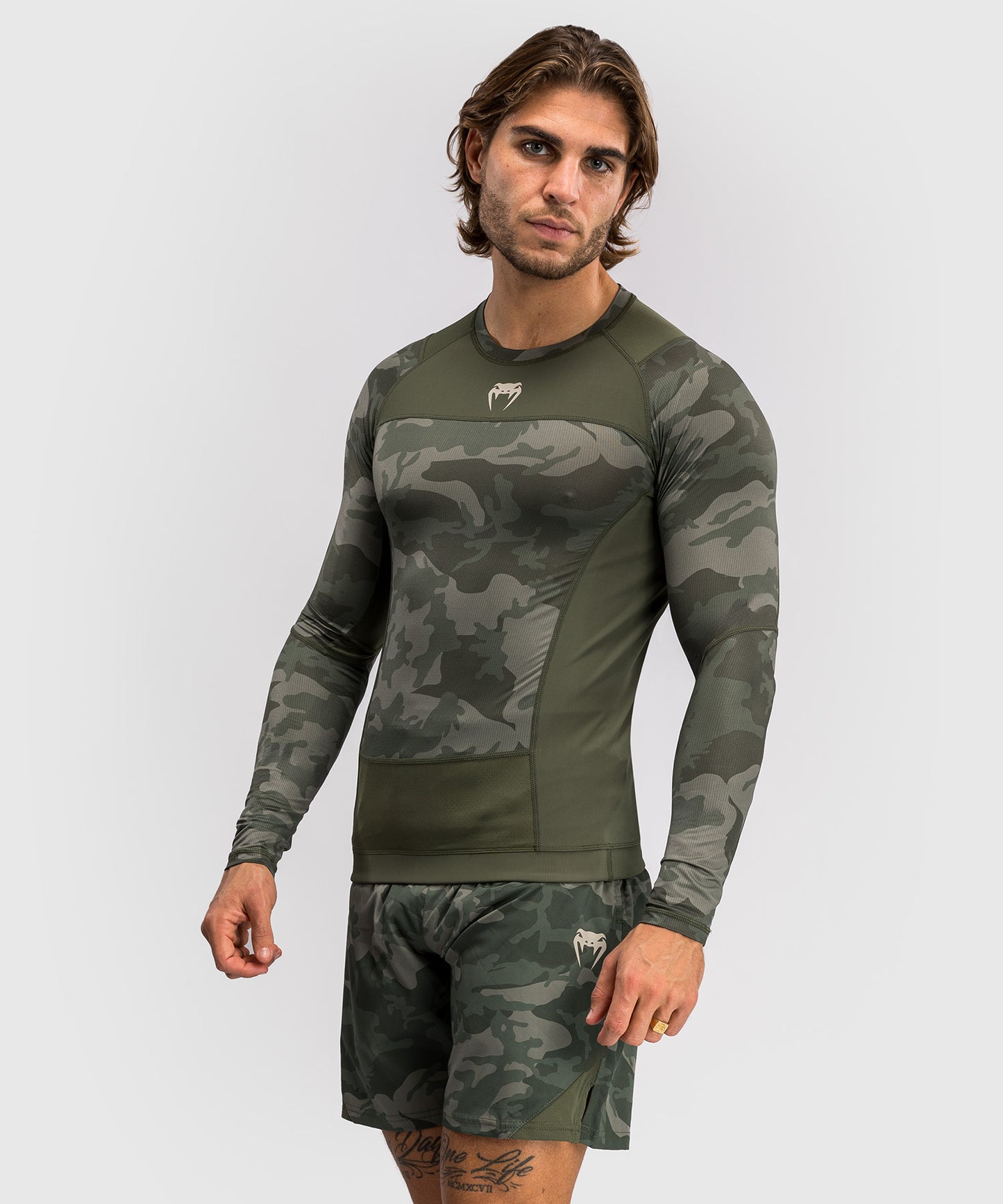 Rashguard à Manches Longues Venum G-Fit Air pour Hommes - Camo Militaire