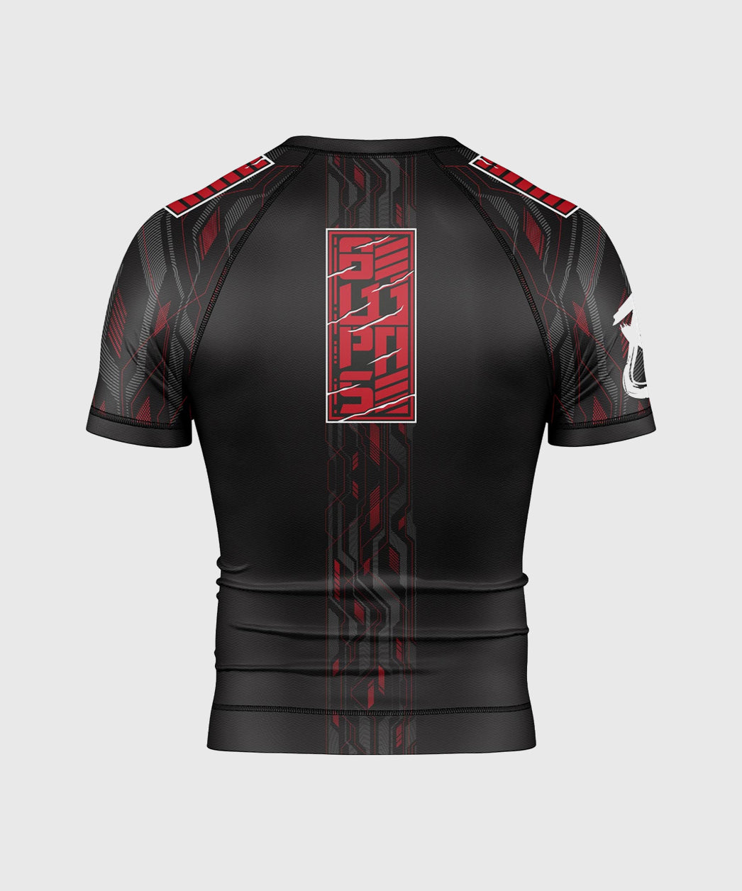 8 Weapons Samurai 2.0 Short Sleeve Rashguard - Black/Red