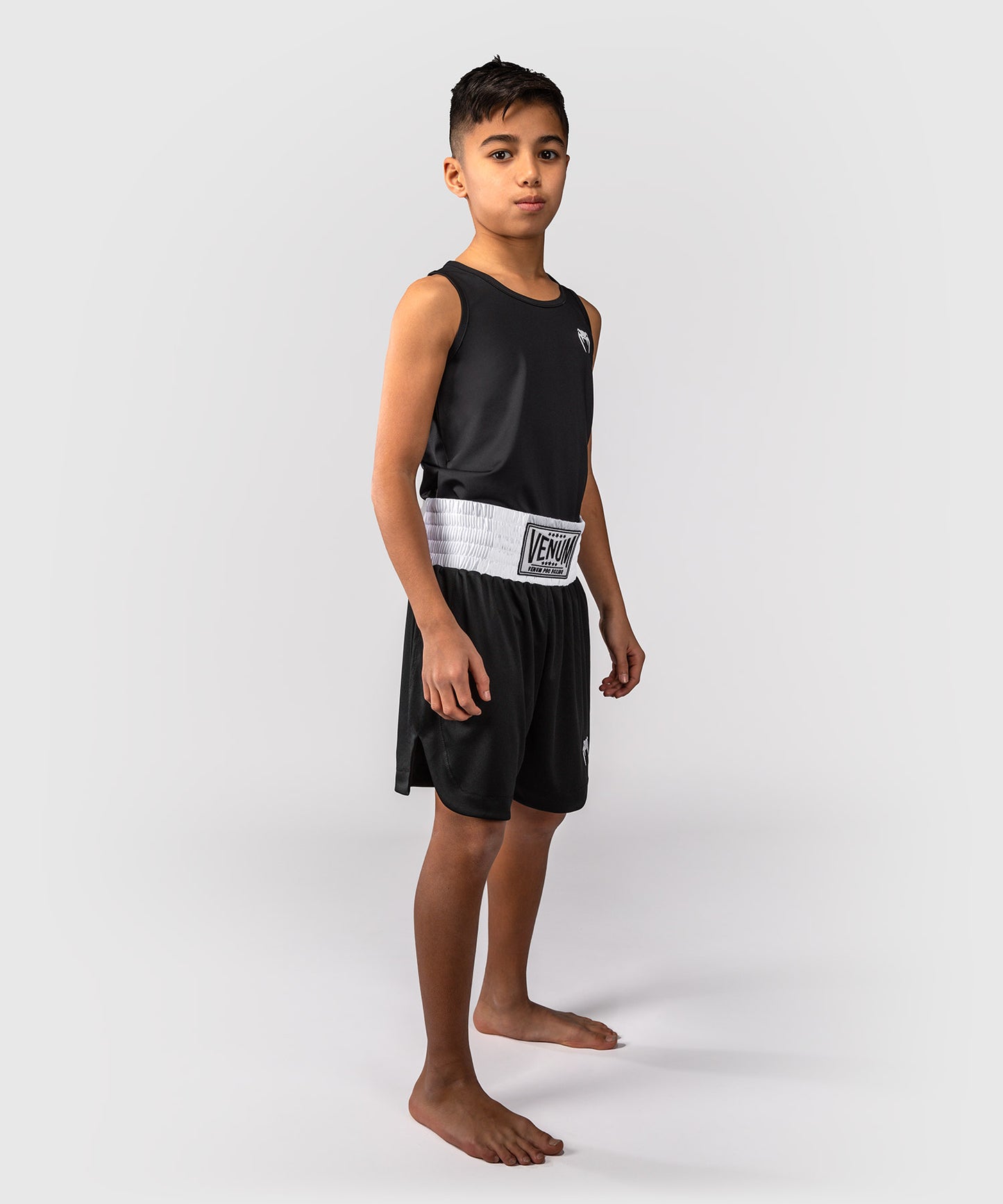 Short de Boxe Venum Classic Pour Enfants – Noir/Blanc