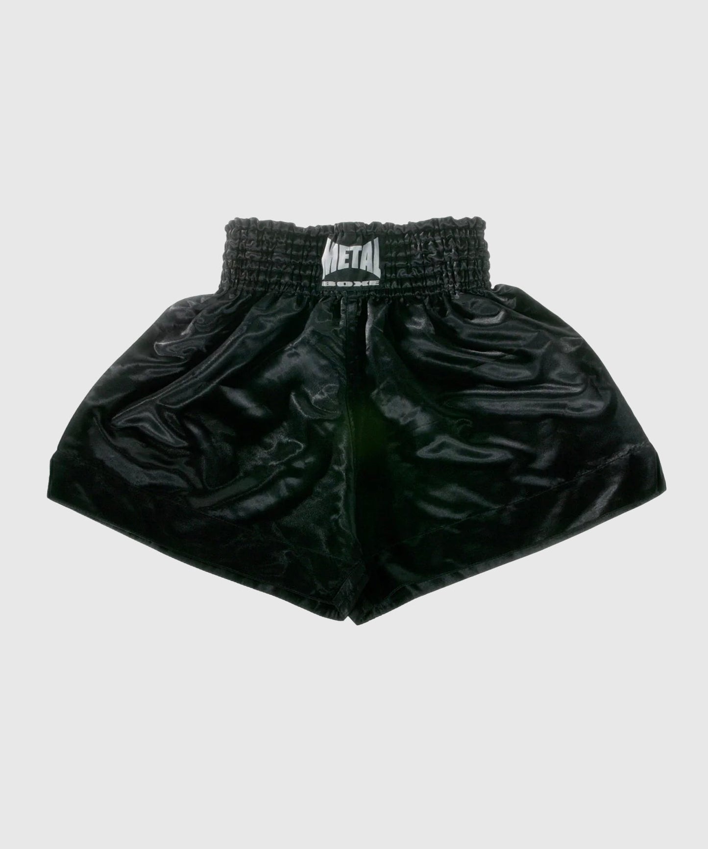 Metal Boxe Pantalones Cortos de Boxeo Thai - Negro