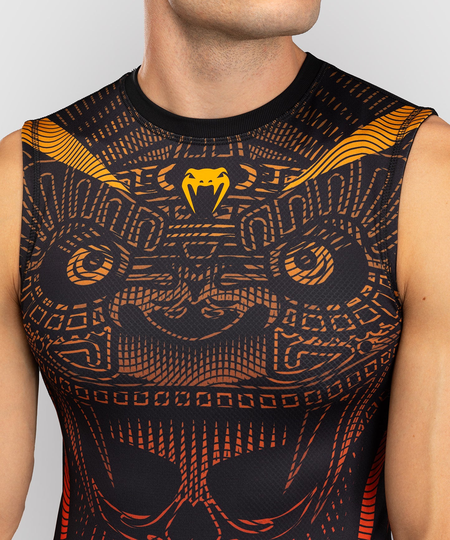 Venum Quetzal Fury Ärmelloses Rashguard - Schwarz/Fury Rot/Tangerine