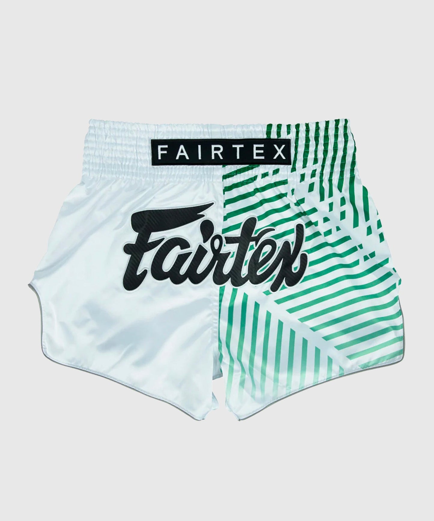 Short de Muay Thai Fairtex Racer - Blanc/Vert