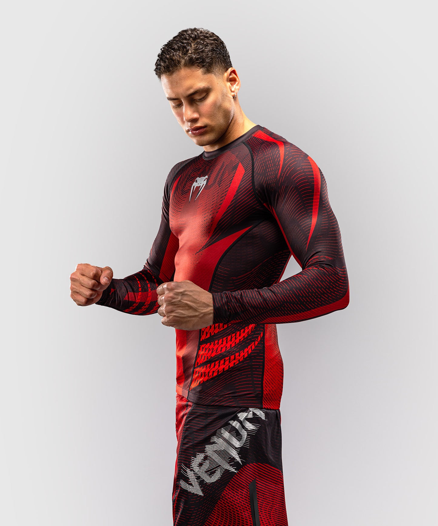 Venum Galactic 3.0 Rashguard Manga Larga - Rojo/Plata