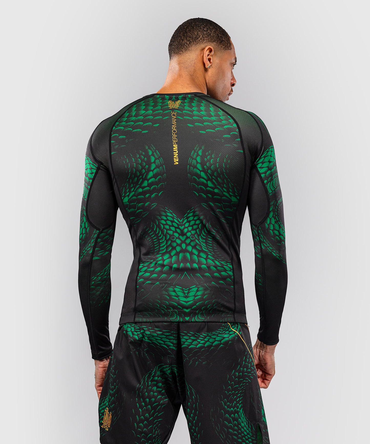 Venum Matupa Long Sleeve Rashguard - Black/Green/Gold