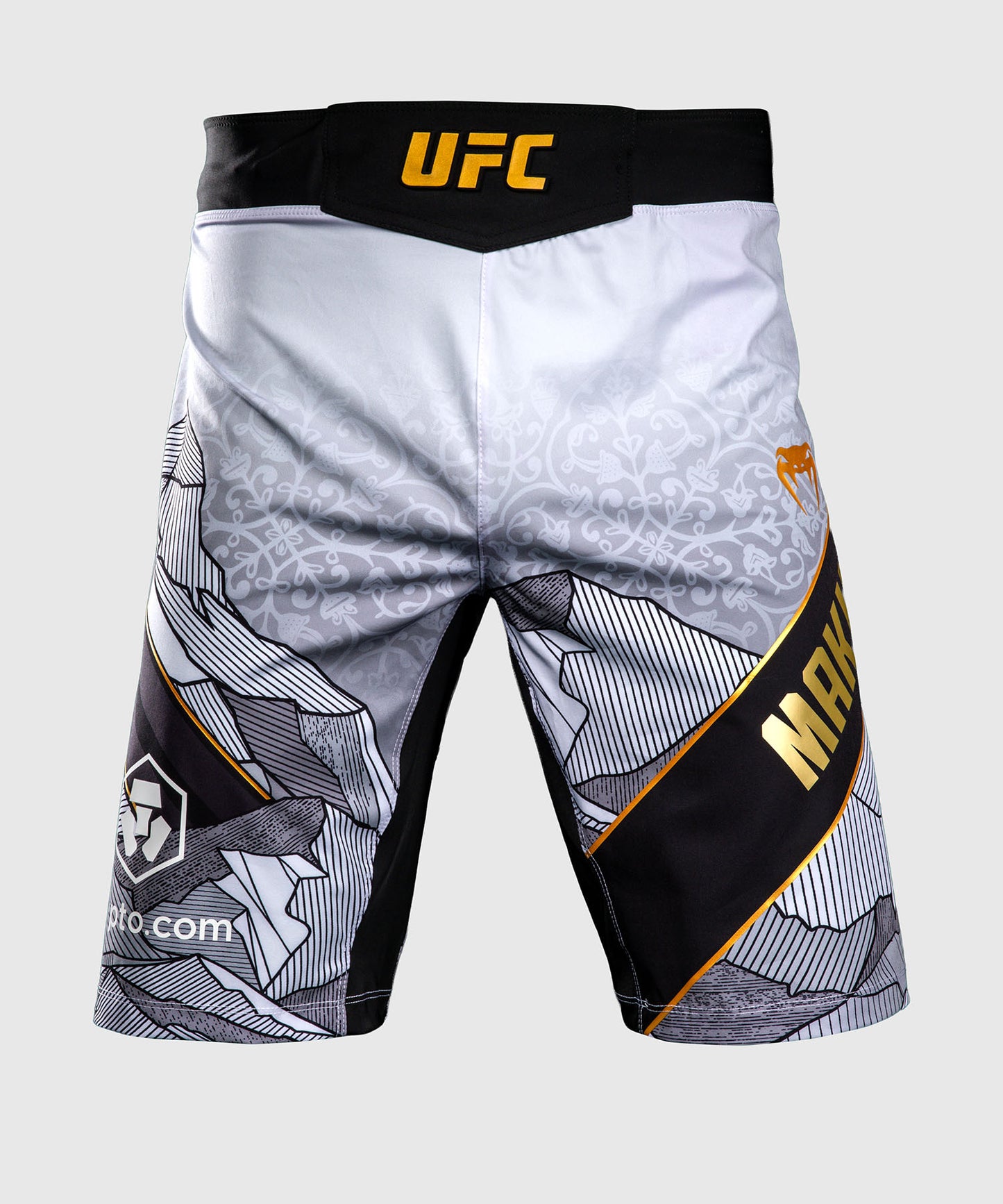 UFC Unrivaled by Venum Islam Makhachev Pantaloncini da combattimento Uomini - Bianco/Nero