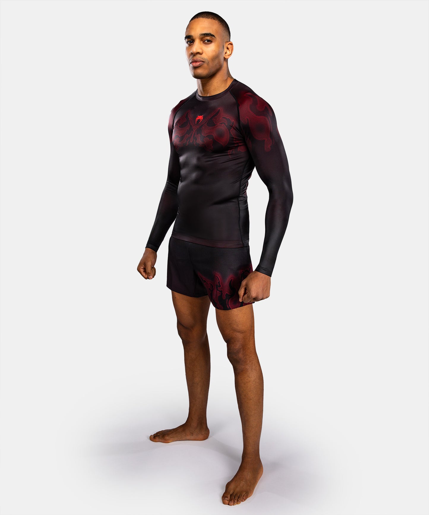 Rashguard à Manches Longues Venum Spectre – Noir/Rouge
