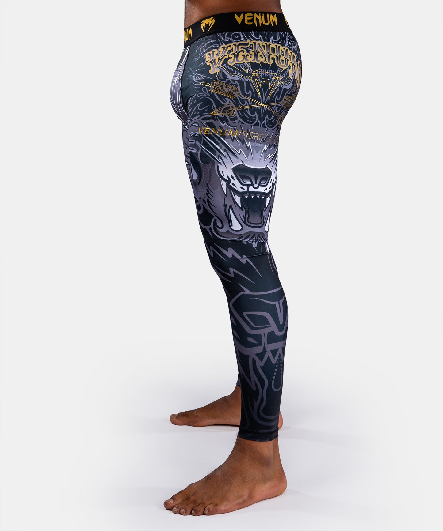Pantalon de compression Venum Wolf Atak – Noir/Gris