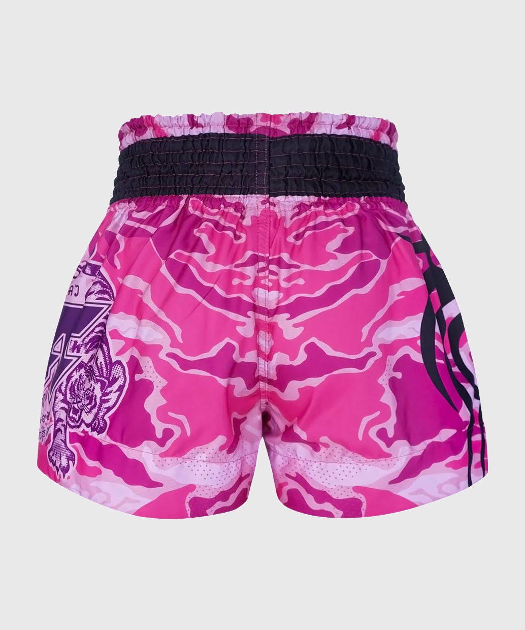 Short de Muay Thai Tuff Pink Military Camouflage - Rose/Noir