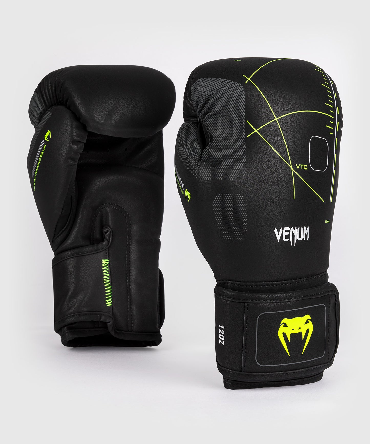 Gants de boxe Venum Training Camp 4.0 - Noir/Vert fluo