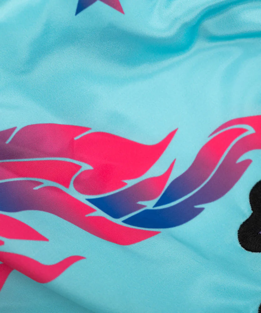 Short de Muay Thai Yokkao The Flame - Turquoise