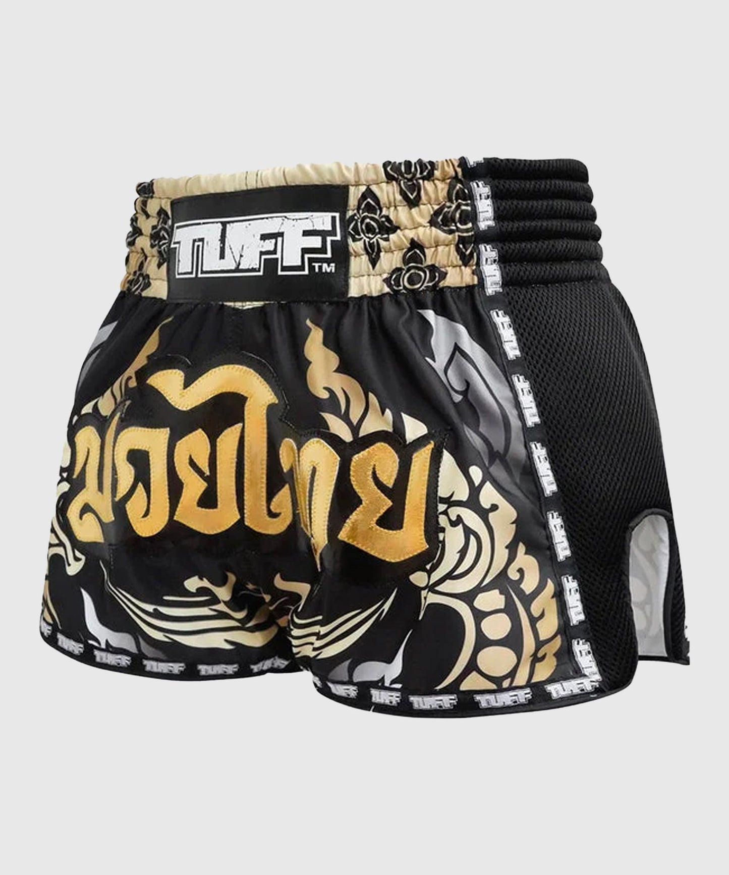 King Tuff Retro Style The Of Naga Pantaloncini da Muay Thai - Nero