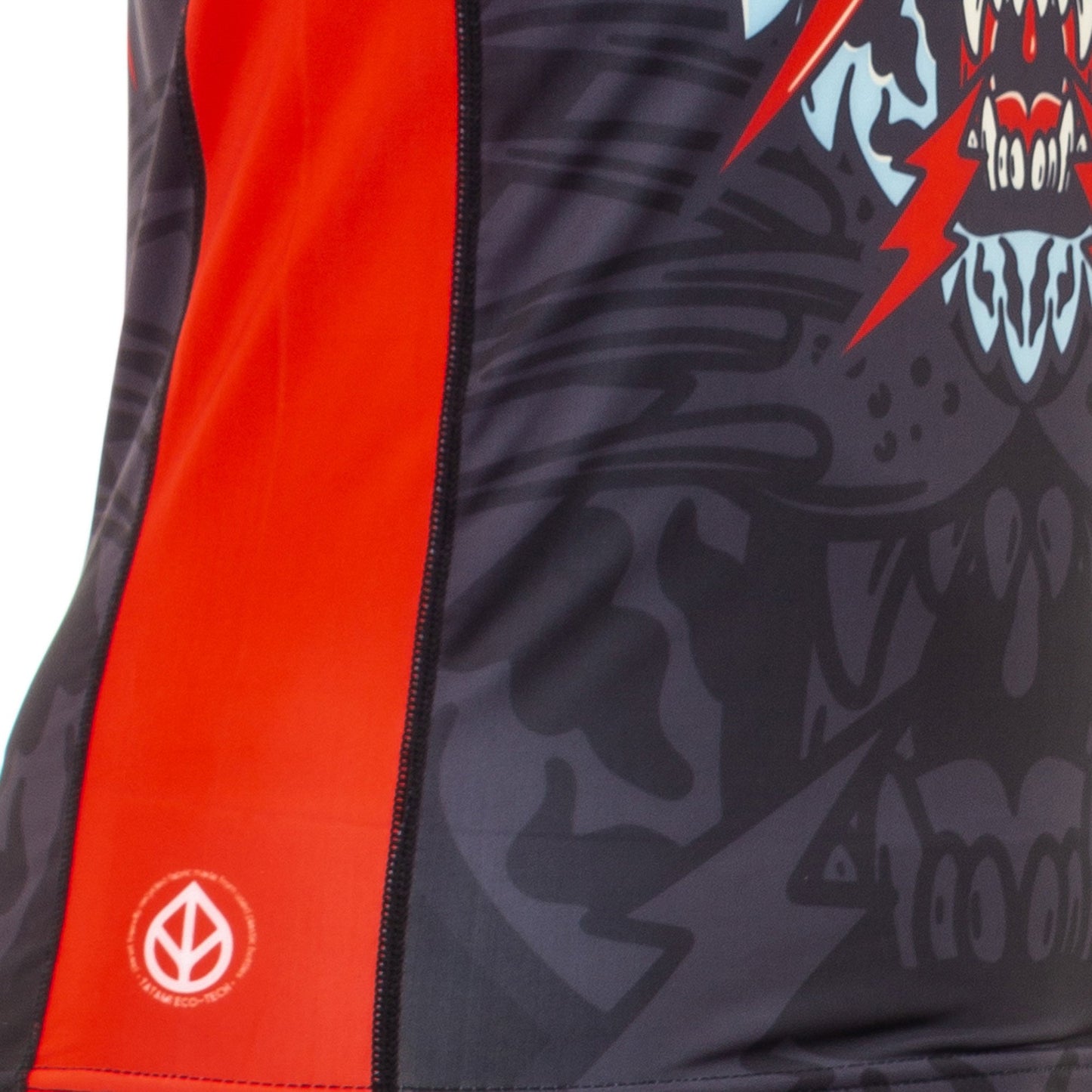 Tatami Fightwear Head Hunter Eco Tech Recyceltes Langarm Kompressions-T-Shirt - Schwarz/Rot