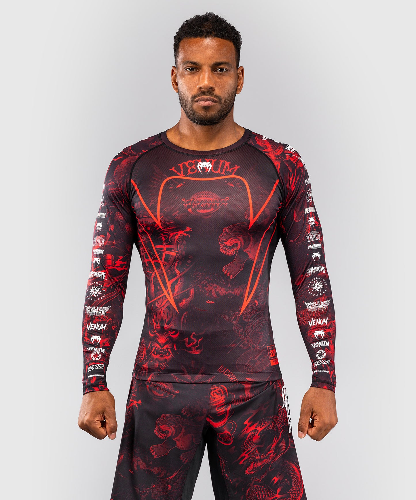 Rashguard à Manches Longues Venum 20th Anniversary - Noir/Rouge