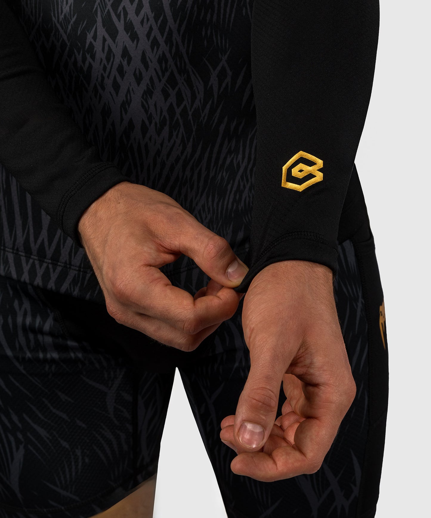 Venum x Chimaev Rashguard a Maniche Lunghe - Nero/Grigio