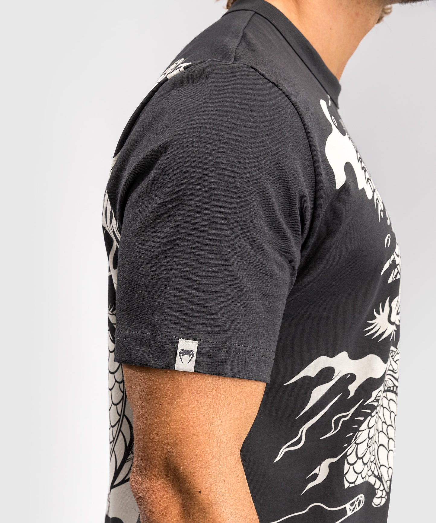T-shirt Venum Dragon’s Flight - Gris Charbon/Blanc Crème