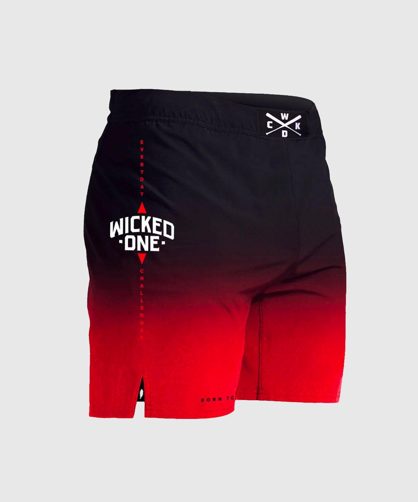 Wicked One Ghost Fightshorts - Negro/Rojo